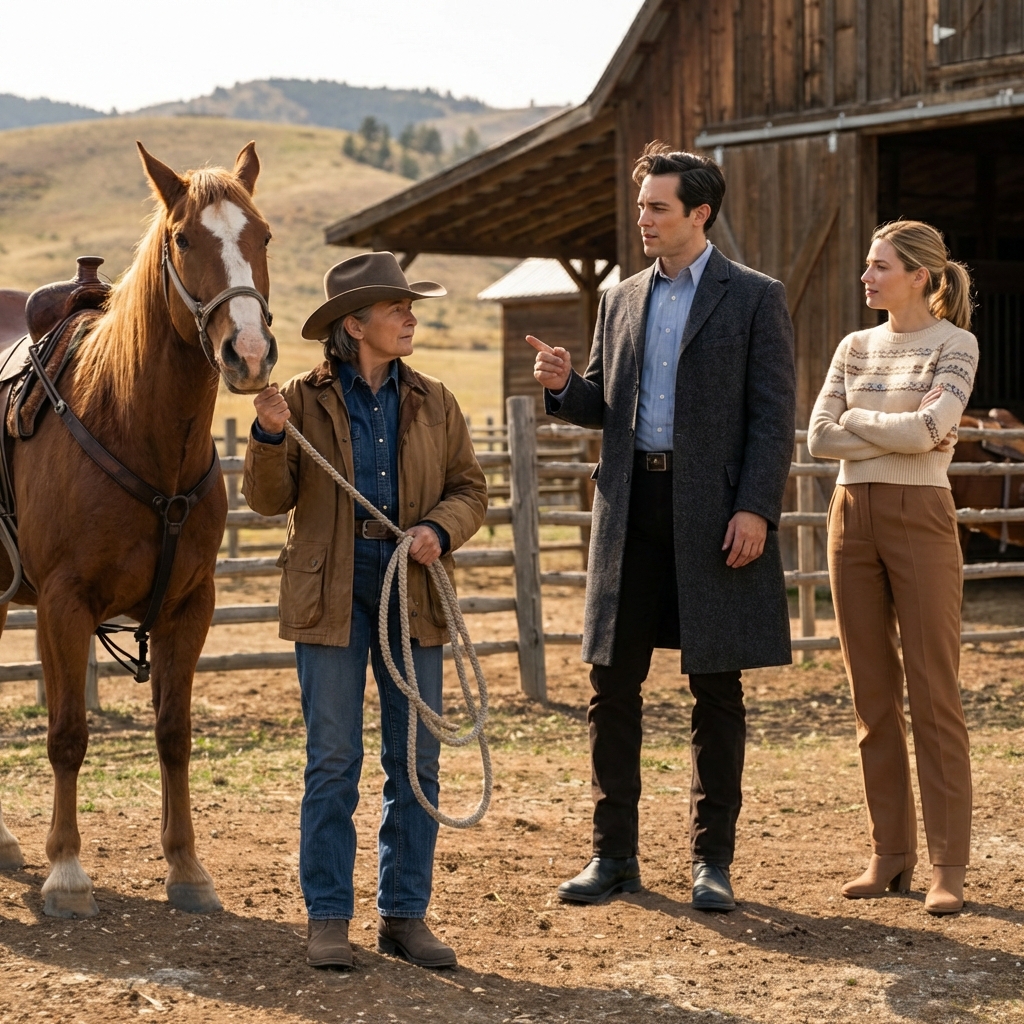 The horse was defecating in my living room when my son called for the third time that morning. I watched it all through my phone screen from my suite at the Four Seasons in downtown Denver, sipping champagne while Scout, my most temperamental stallion, flicked his tail and casually knocked over Sabrina’s Louis Vuitton luggage like it was a Walmart duffel. The timing was perfect—almost divine, if you ask me.