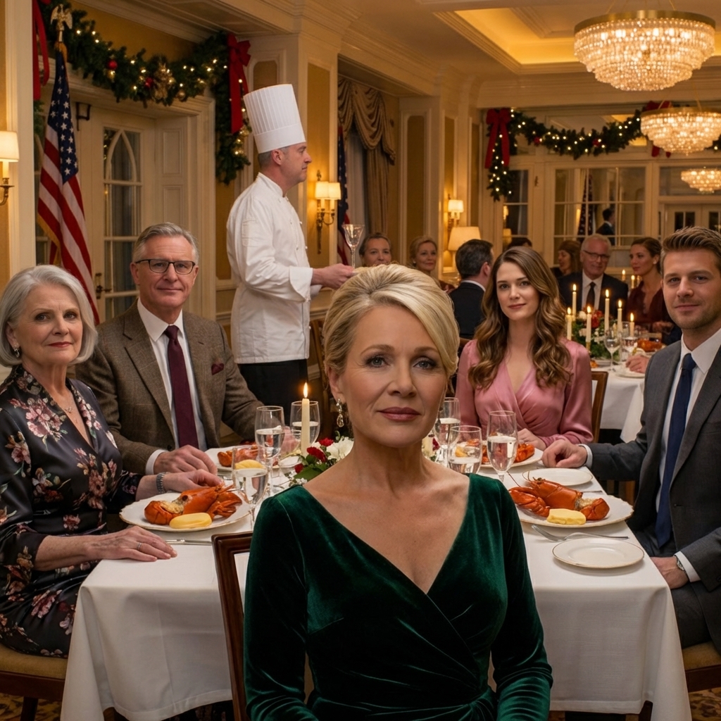 “We Don’t Serve Extra Food,” Said My Daughter-In-Law, Pushing A Glass Of Water Toward Me While Her Whole Family Ate Lobster For Dinner. My Son Added: “Mom… please just go with it.” I Just Smiled And Said: “Noted.” WHEN THE CHEF ARRIVED.