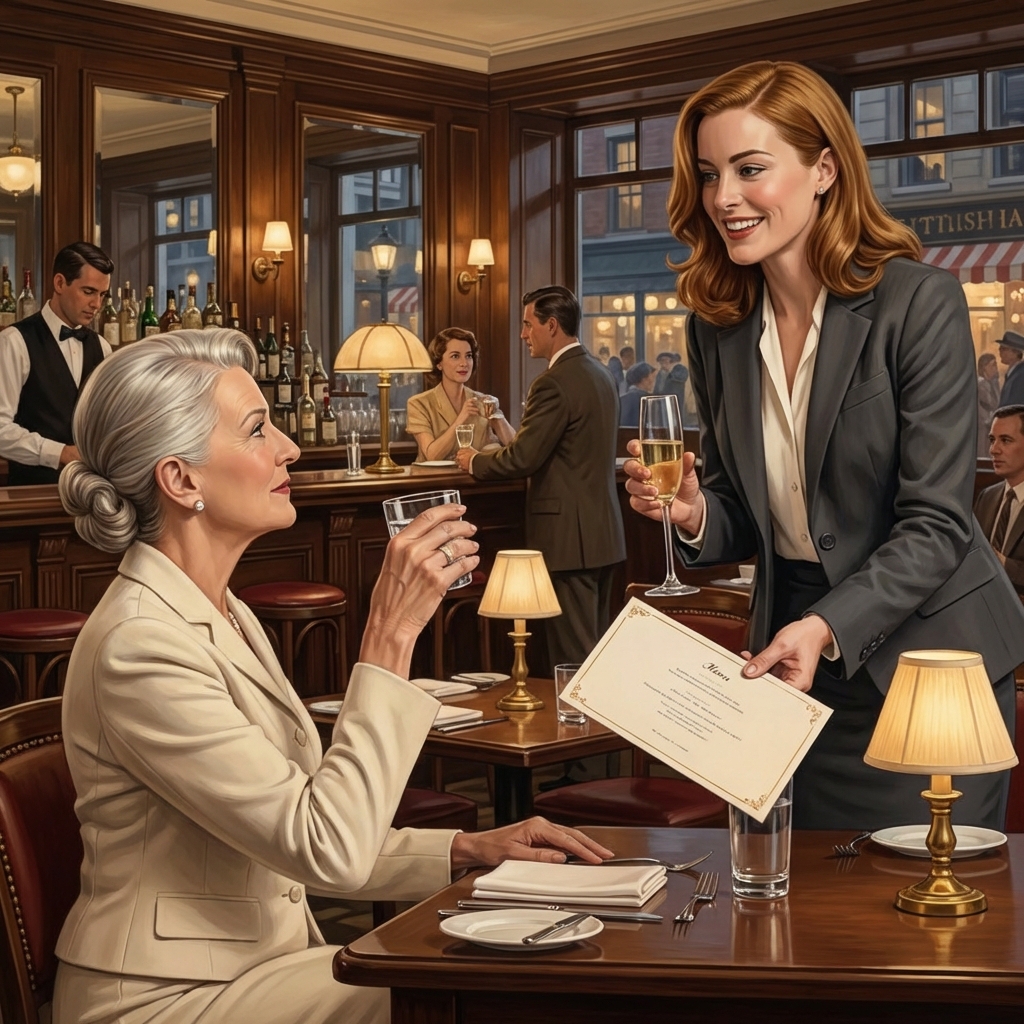 At our Mother’s Day lunch, my daughter raised a champagne flute and smiled, “To the woman who fed me, raised me, and showed me exactly what I never want to be, a failure,” and the whole table laughed as she slid a glossy brochure toward me with my name already printed on it, but when I lifted my own glass and said, “To the daughter who thinks this is the end of my story,” her smile cracked, and that was the moment I made my last move.