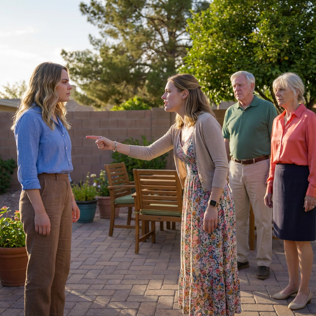 She smiled as my work laptop sank in my parents’ Phoenix pool, and my dad just said, “That’s the price of not helping family.” I didn’t scream—I scooped it out, watched the little flag sticker curl, and walked away. By dawn my screen was a storm of missed calls, and Bri’s message was only two words: “Fix this.” She had no idea what I quietly set in motion that night.