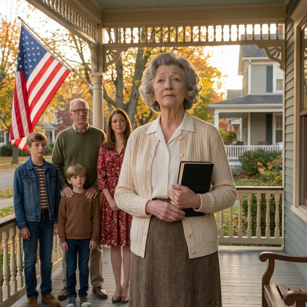 I was hospitalized for 21 days and my son gave my house to his in-laws. when i returned, he said: ‘it’s not yours anymore, don’t come back!’ i simply replied: ‘enjoy it.’  I spent three weeks in Portland, learning to breathe through pain. I came back to something colder. My son stood in the doorway like an agent reading from a script. “The house isn’t yours anymore,” he said, cool, rehearsed. Behind him, my daughter-in-law flaunted my emerald earrings, her parents parading through my living room like they owned it. Power of attorney, he said. For my own good, he said. He told me my belongings were packed in the garage, and a “senior facility” was in my best interest.  The world kept turning outside my window. The maples sifted light, the neighbor’s dog barked. Meanwhile, I stood there, unshaken. I glanced at the staircase where my late husband, William, carried me after our years of restoring the house. I saw the window where the fireworks used to light up the Fourth of July. And I looked at the earrings—mine—not hers. And then I said two words, steady as a gavel: “Enjoy it.”  Her mother flinched, but my son didn’t. He told me not to come back. I nodded, like he was reporting tomorrow’s weather, turned slowly—my hip still healing—and walked out to the taxi I’d instructed to wait.  I didn’t call anyone. Not 911. Not the bank. Not my neighbors who bring casseroles. Instead, I checked into a downtown hotel, where the desk clerk didn’t ask questions and the coffee tasted like decisions. I set my cane against the desk, pulled out my little black notebook, and wrote three lines:  — What they think they have — What they actually have — What I still hold  Then I texted three words to the only person who has known me longer than my son. One call, one email with a subject line that makes even the politest people uneasy, and one photograph from a drawer they didn’t think to open. By the time the streetlights flickered on, I had three dates circled, two addresses confirmed, and one statute that makes grown men sit down.  Tonight, they’re toasting in my kitchen, deciding which guest room has the biggest closet. Tonight, they think I’m tired, small, and alone. Tomorrow, the porch light will blink twice, and a knock will sound like a clock striking noon. Someone will say “ma’am,” and I will stand exactly where they’ll see everything they believed was theirs.  I won’t touch the doorknob. I won’t raise my voice. I’ll just watch as the paper they swore was “final” turns to dust—and as something far heavier lands on the table with a sound neither of them will ever forget. Read the full story below