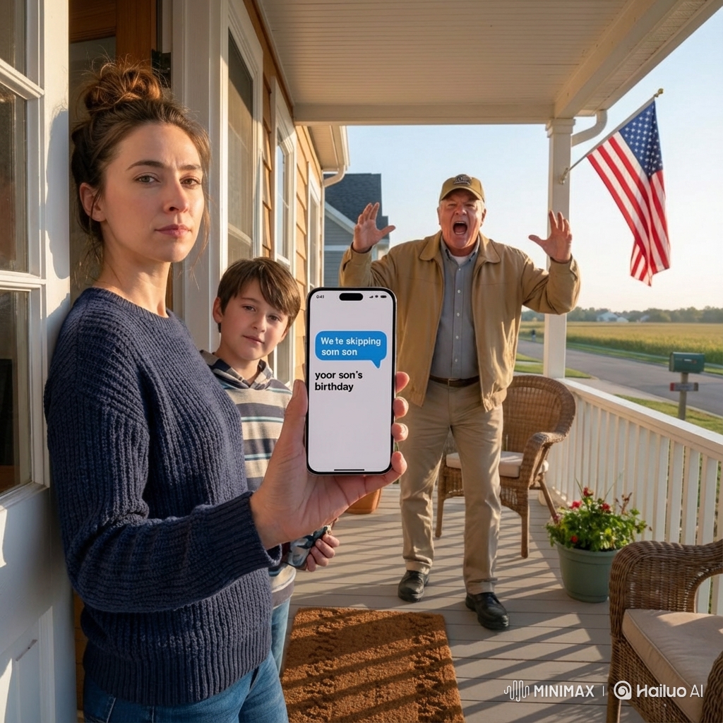 Mom texted, “we’re skipping your son’s birthday — trying to save money.” i said, “i understand.” the next day, i saw their livestream: giant party, gifts everywhere — for my sister’s kids. my boy said softly, “guess they forgot me again.” i just cut them off from payment. by 9:00 a.m., dad was on my porch, yelling… like i owed him a heartbeat.