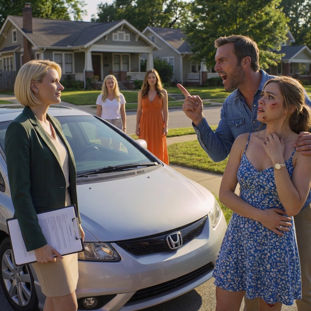 My husband flew our kids to Tuscany to marry his twenty four year old assistant, then texted me, “Be gone when we return. I hate old things,” so when their laughing convoy rolled back into our cul de sac and Frank yelled, “Where’s my house?”, he didn’t realize I was parked across the street in my Honda, smiling, with the one folder that could flip his “new life” upside down.