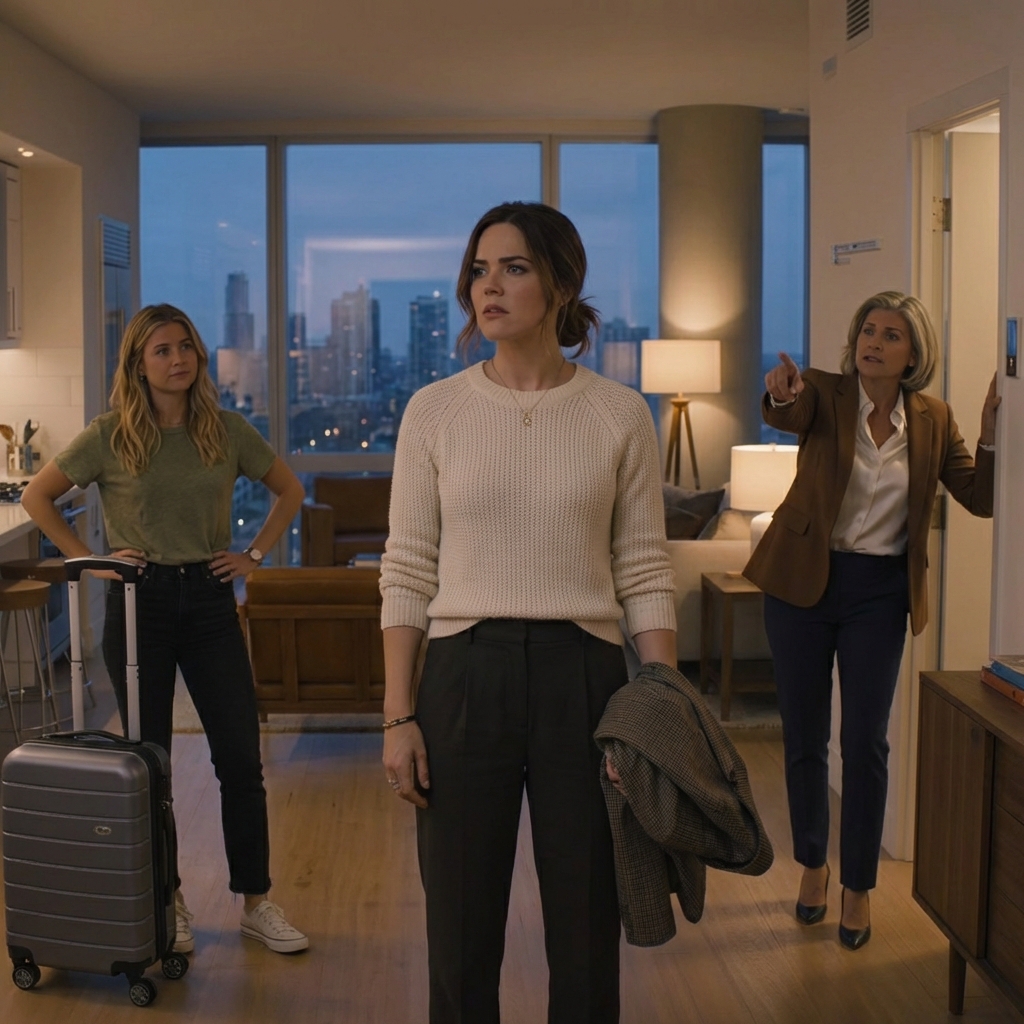 Sinatra was bleeding through my wall when my lock rattled hard, like someone had already decided my door belonged to them. I was in my Chicago apartment, river view behind me, iced tea on the counter, when my mother walked in without waiting. She did not say hello. She pointed at the tiny Stars and Stripes magnet on my fridge and smiled. “Cute,” she said. “Now meet the new owner of your place.”