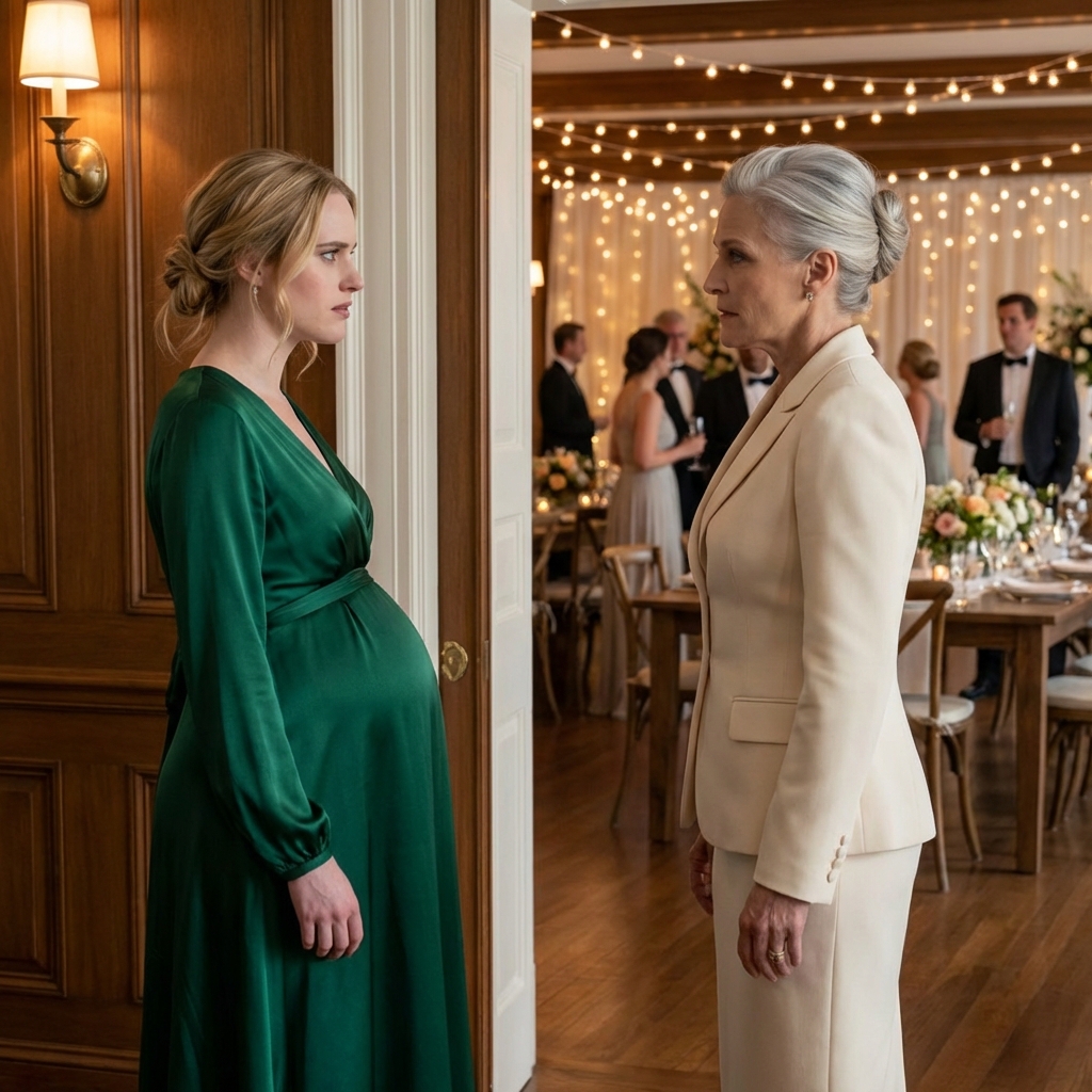 Just an hour before my sister-in-law’s wedding, I went into labor, but my mother-in-law took my phone and locked me in the bathroom, telling me to “be quiet” so as not to distract the bride, and when I woke up in the hospital bed, she begged me not to sue—then my husband came in, announced it, and her face turned pale and trembling.