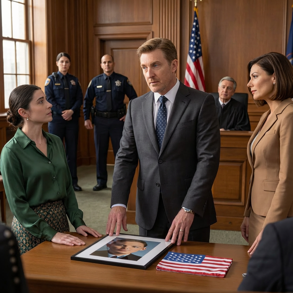 My teenage daughter told the judge, ‘Dad was never there for us Mom’s boyfriend is my real dad now.’ My wife actually laughed when the ruling went her way. I didn’t argue. I just slid a photograph onto the table. My daughter went still. ‘That’s from the night you swore you were there…’ The courtroom dropped into silence as two officers stepped through the doors.