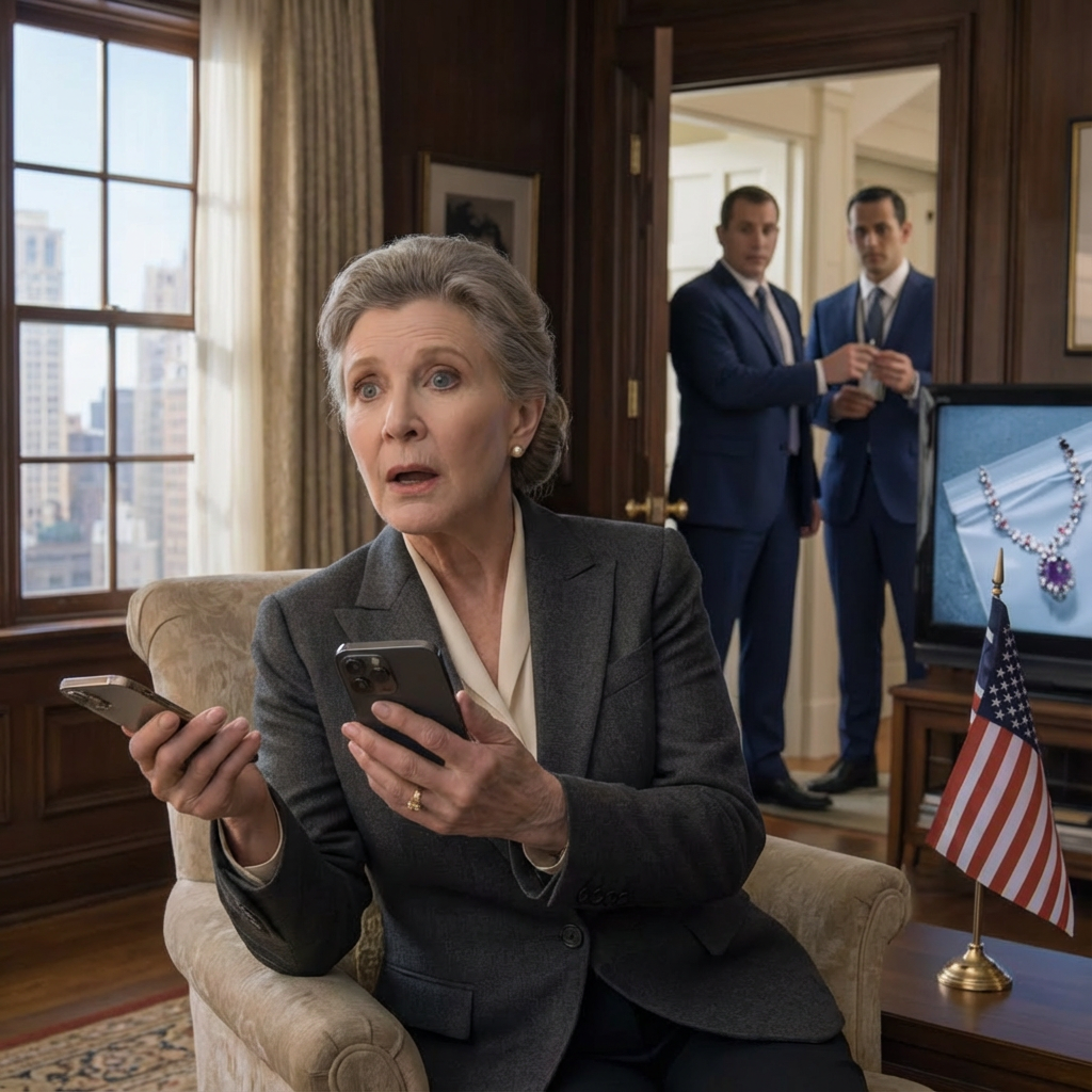 My daughter-in-law borrowed my jewelry for a party. Hours later, I saw my necklace on the news, sealed in a clear evidence bag. My phone vibrated with a text message from her: ‘Don’t believe whatever they say.’ Minutes later, police cars arrived at my house… and the strangest thing was: they didn’t ask about her. They asked about me.