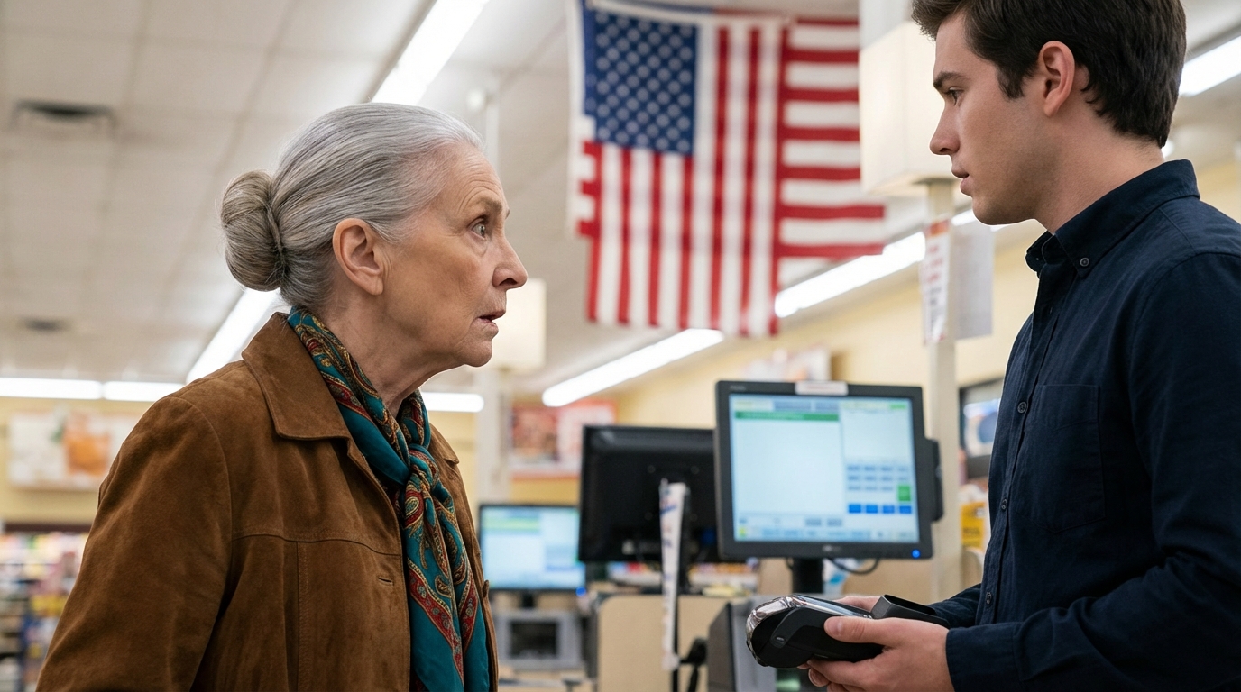I stopped at the supermarket to buy a cake before visiting my daughter-in-law’s parents.