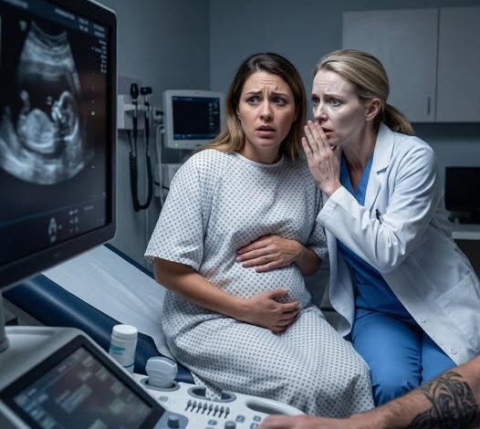 During my ultrasound, the doctor’s hands suddenly shook. She pulled me aside and whispered, ‘You need to divorce your husband. Now.’ My stomach dropped. ‘What? Why would you say that?’ She leaned closer, eyes full of terror. ‘No time to explain. You’ll understand when you see this.’ And when she turned the screen toward me… my blood froze—