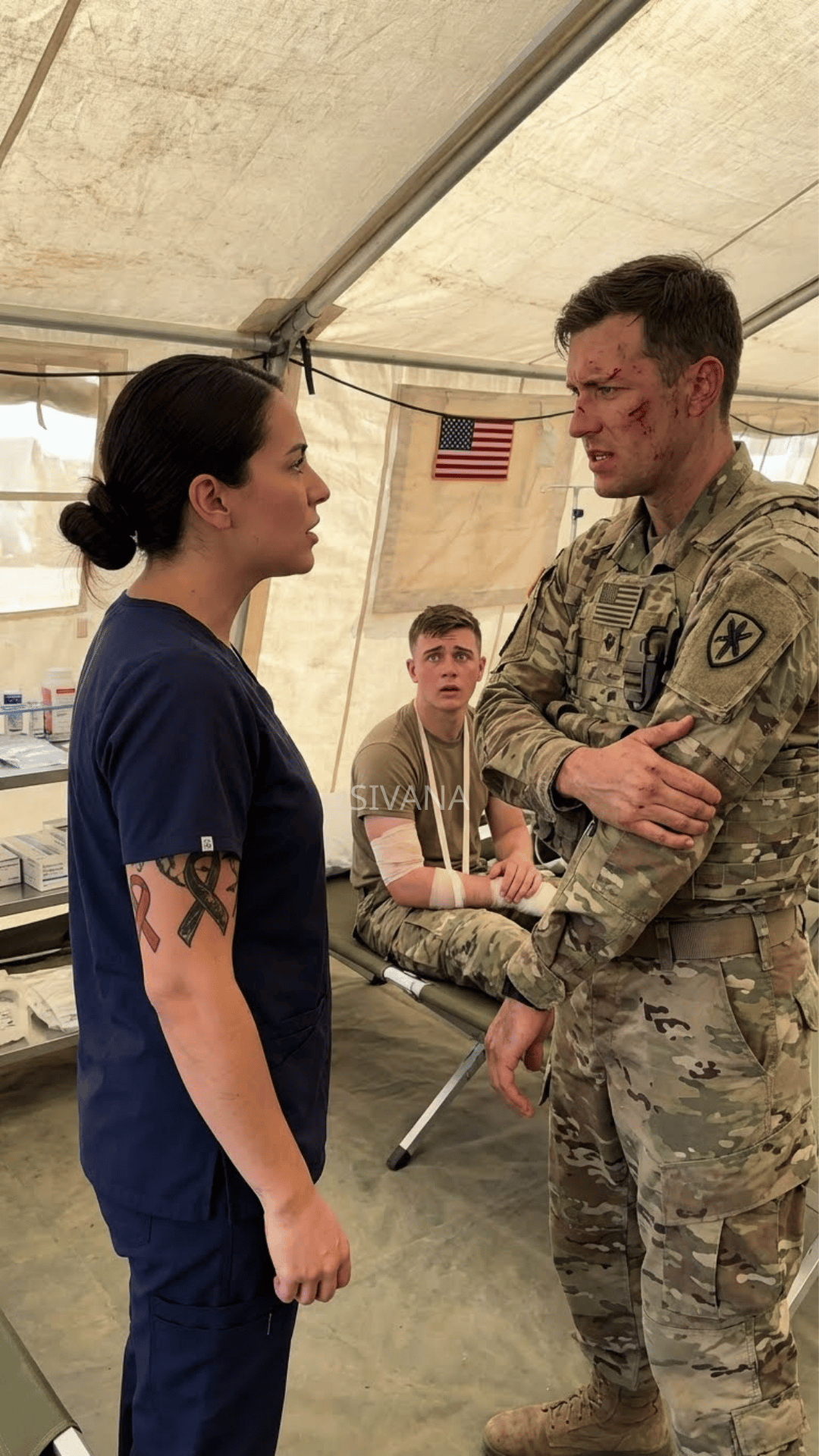 💥 The girl they left for dead in the desert just walked past her commander at a U.S. base. The tattoo on her arm ripped open a three-year-old cover-up—