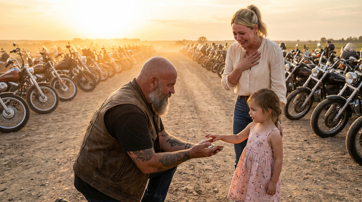 “He was a Hell’s Angel who thought he was dying alone. Then a 7-year-old in a floral dress knelt in the dirt.” 🏍️✨🌹