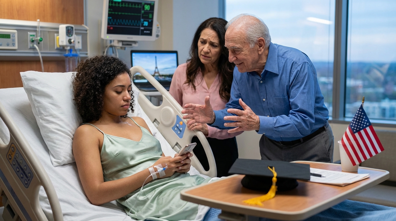 When I collapsed at my graduation, the doctors called my parents. They never came.