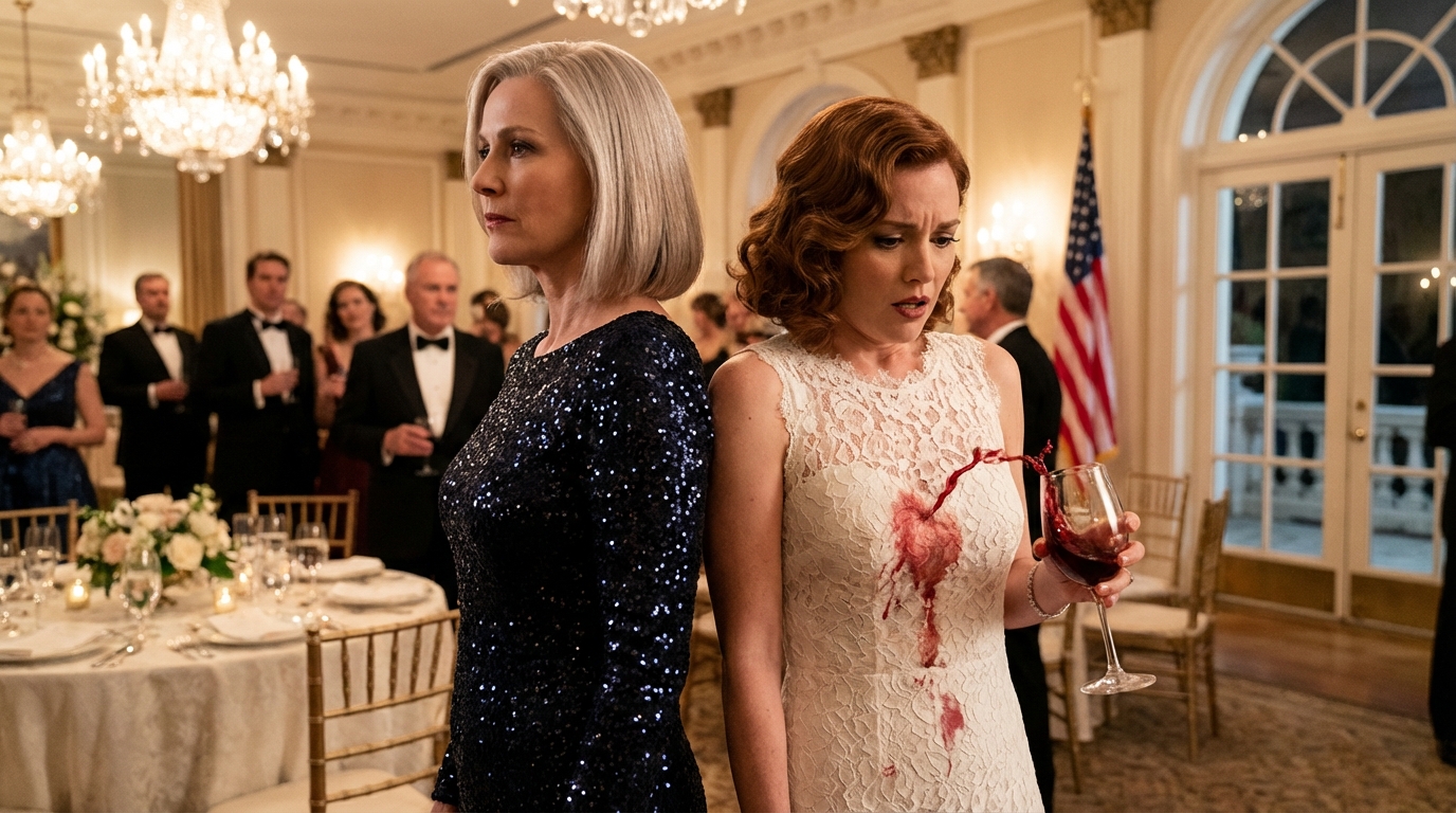 At the wedding party, i spilled a drop of water on my daughter-in-law’s dress, so she threw her wine glass at my rented $50,000 gown; what i did next made her realize who she was dealing with…