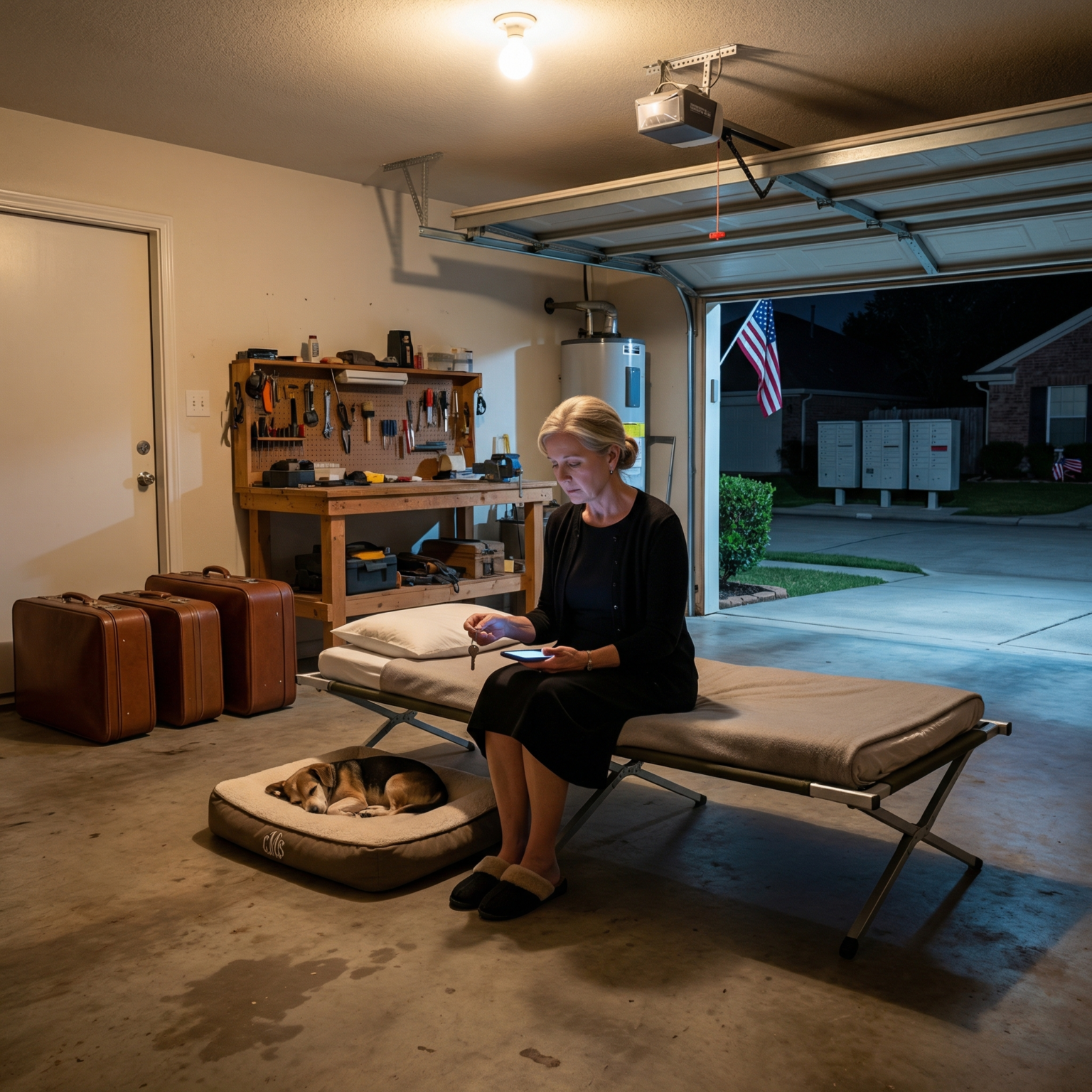 The day my husband passed away, my daughter-in-law piled my bags into the garage—unaware of the $19 million and the villa he had left me. That night, she said, “From now o