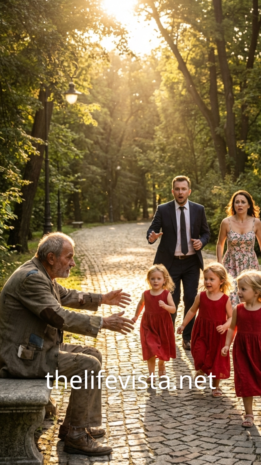 A Millionaire’s Blind Triplet Daughters Met an Old Beggar—What She Did Changed Everything The millionaire’s triplet daughters had been blind since the moment they were born—until a frail old beggar woman altered the course of everything.