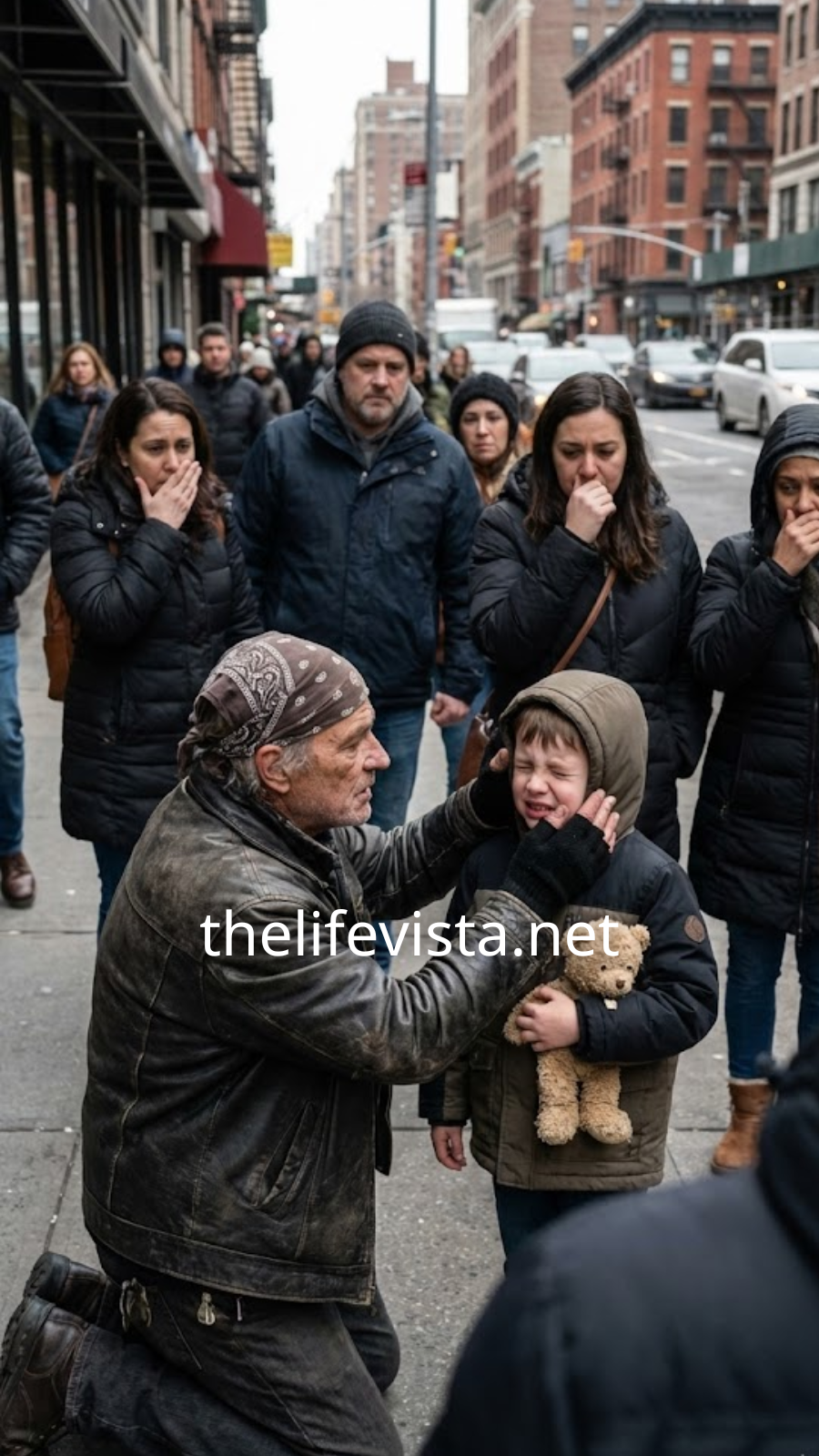 They Thought the Old Biker Was Dangerous—Until He Dropped to His Knees Before a Crying Child in a Crowded Street and Exposed a Past That Changed Everything
