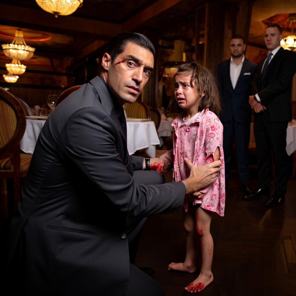 **A terrified little girl burst into the mafia boss’s private club, blood on her hands, screaming, “They’re beating my sister!” — What Vincent Moretti did next shocked EVERYONE… including his own men.**