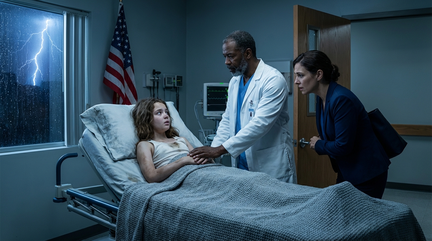 At 15, my parents believed my sister’s lie and kicked me out in a storm: “get out, i don’t need a sick daughter.” 3 hours later—police called them to the hospital, and when dad walked in and saw who was sitting by my bed, his hands woul