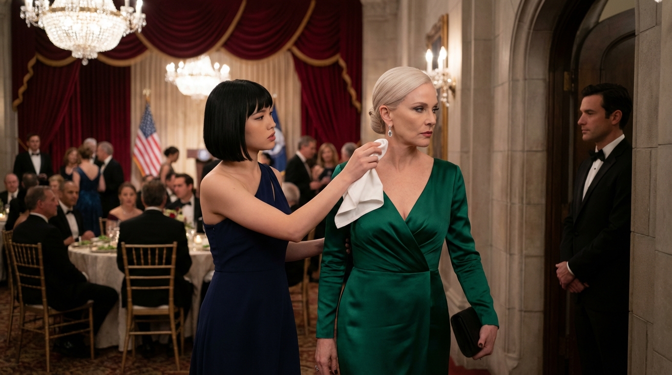 At dinner, my son’s mother-in-law threw hot soup in my face and smiled: “that’s what you deserve!” my son said, “she’s right, mom!” i said nothing. i just wiped my burning face and left. but before leaving, i made one quick call. what happened next… they never forgot