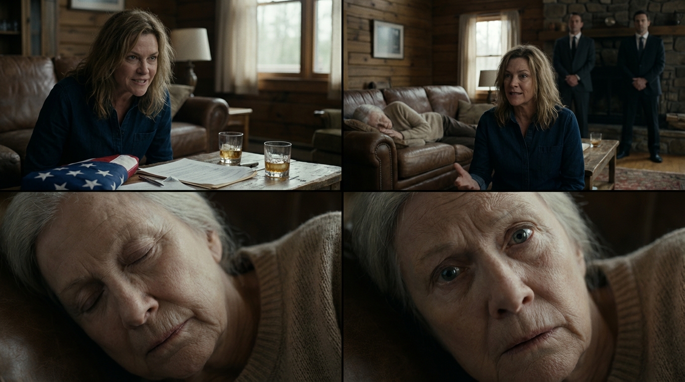 They thought I was dozing off in the living room, but I heard everything: the plan, the lawyer, the fake “will,” and the promise to sell Texas land for $199 million. They said I just had to sign quickly and I would be sent to a “care” place in Dallas. I stayed silent, like a weak old woman. Only thing is, before they put the pen in my hand, I had already signed something else long ago.