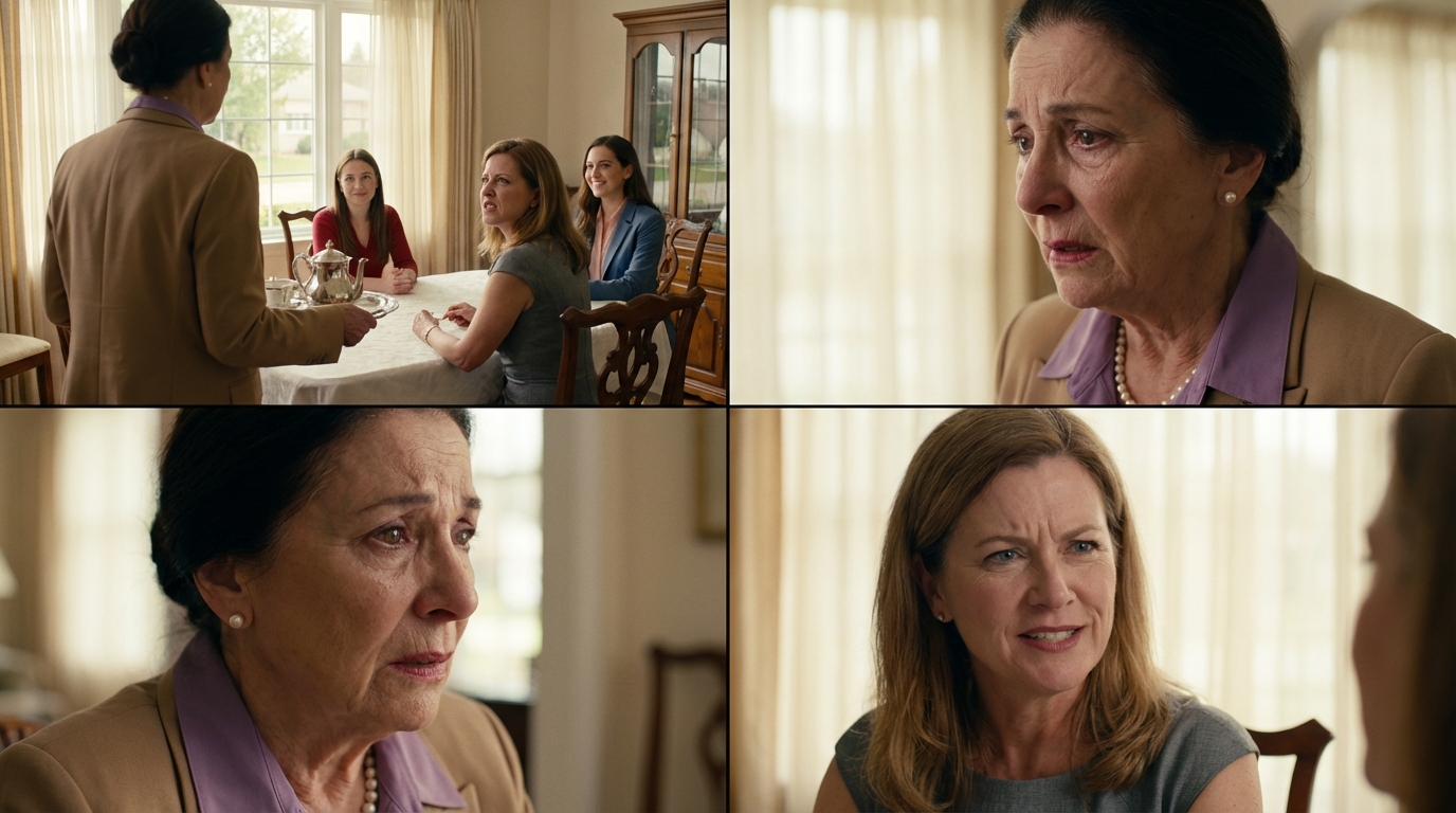 I served breakfast, but my daughter-in-law mocked me to her friends: “This old woman cooks terrible food! I can’t stand her!” They all laughed. I just smiled, cleared the table, and went to my room. Two hours later, a moving truck pulled up, and her face went pale instantly.