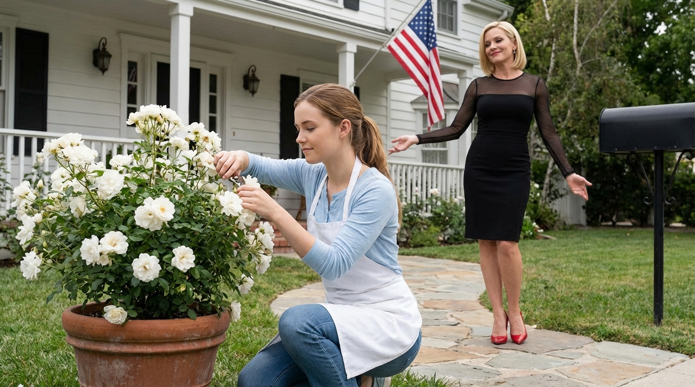 My husband’s new wife came to my door with a greedy smirk. she said, “we’re here for our rightful share of your father’s estate. move out immediately.” i smiled as my lawyer walked in behind her …