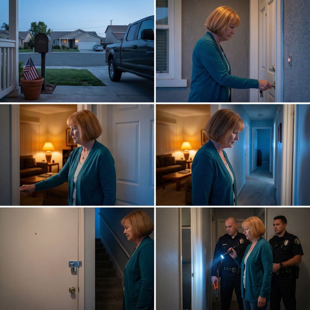 My daughter Rachel hadn’t answered my calls in three weeks. I decided to check on her myself, taking the spare key. When I walked in, I heard a faint scratching sound coming from the basement. There was a heavy padlock on the door from the outside. When the police forced it open, the scratching stopped…