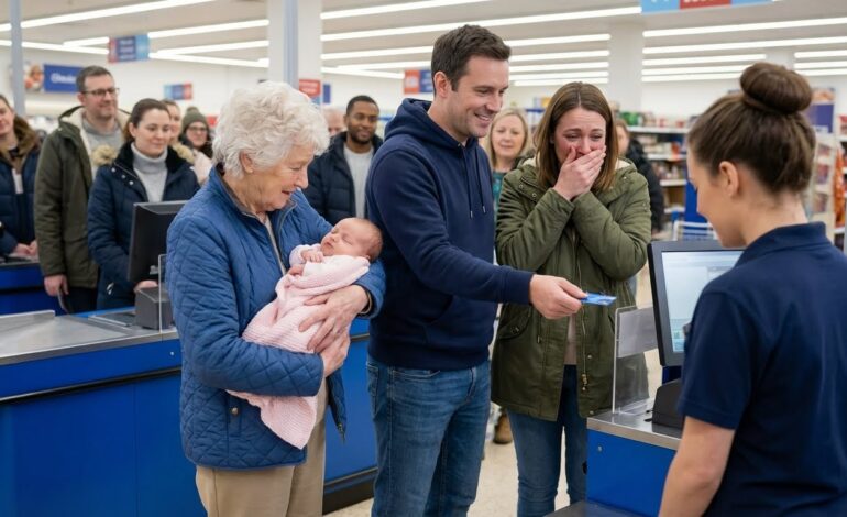 People mocked me when my card was declined while I was holding my baby granddaughter—until a voice behind me said, “Ma’am. “You—with the baby.”