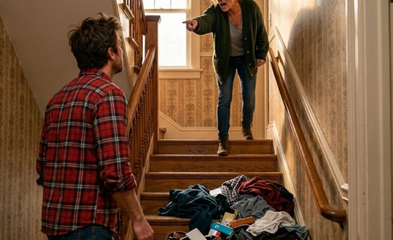 “You gave my fridge to your mommy? Fine—go live with her.” — I dumped my husband’s things on the landing