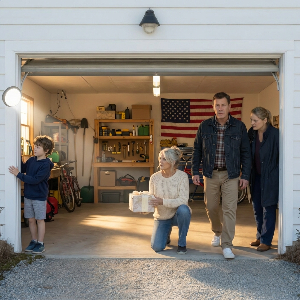 I knew my grandson was scared of his new stepmother, but he wouldn’t tell me why. Last night at dinner, he slipped a note into my hand that said, “Grandma, look under the boat in the garage. Then you’ll understand.” So I went to check… and I froze.