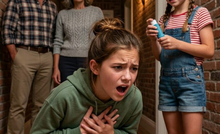 I dropped to my knees mid asthma attack, clawing for air while my younger sister held my rescue inhaler.