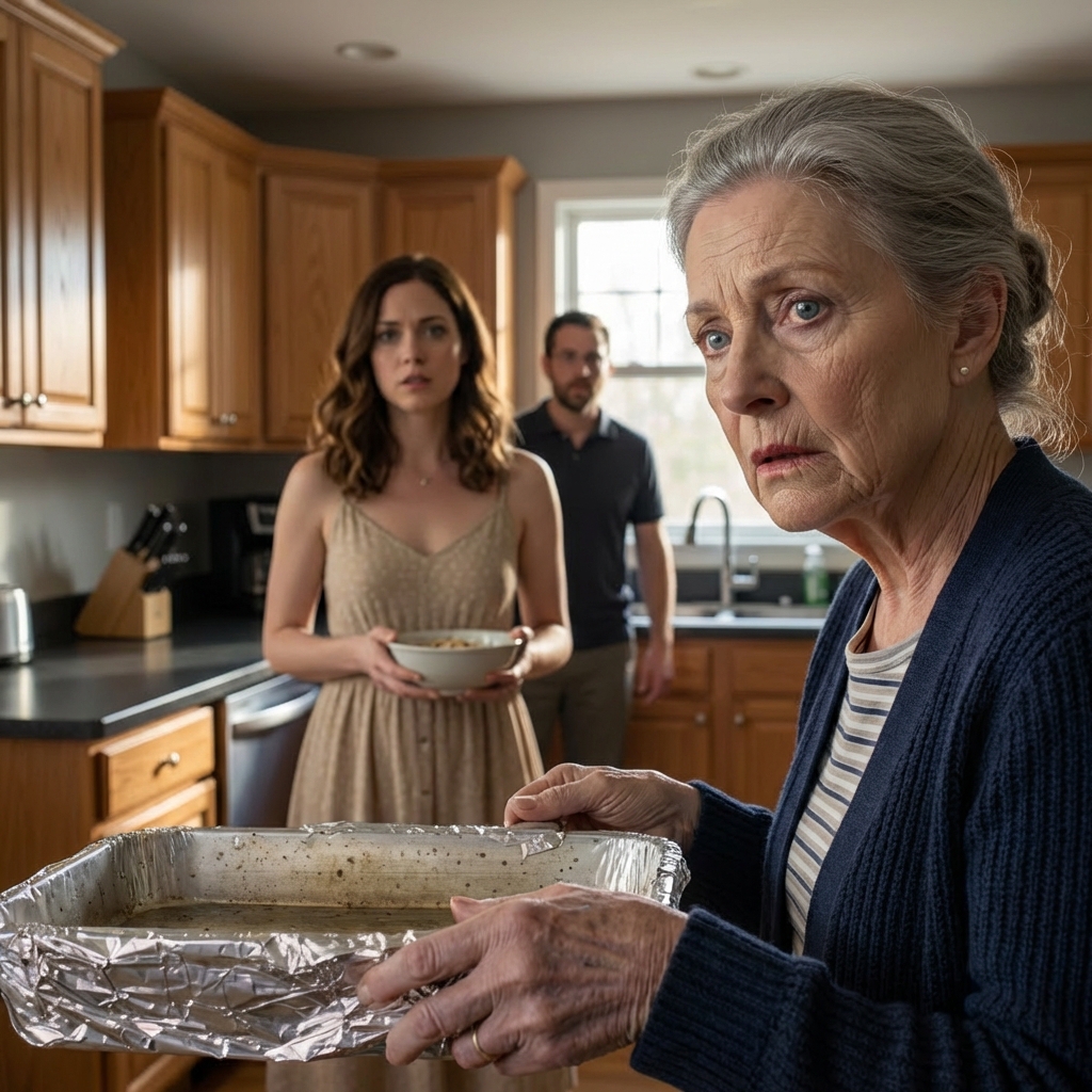 My daughter said coldly, “You’ll eat after everyone else.” I didn’t argue, I didn’t cry. I just carried the roast I’d marinated for 8 hours straight out the front door in front of the whole family, leaving only forks scraping porcelain and empty stares behind. That night she called nonstop, and I sat by the window, opened the folder, changed the passwords, and decided who still deserved a place in my life.