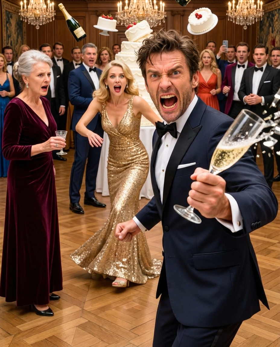 At my husband’s 40th birthday, his mother raised her glass and announced my “affair” to 200 guests. My husband shattered his champagne flute and shoved me into the cake. Everyone expected tears, excuses, a breakdown. Instead, I laughed — s