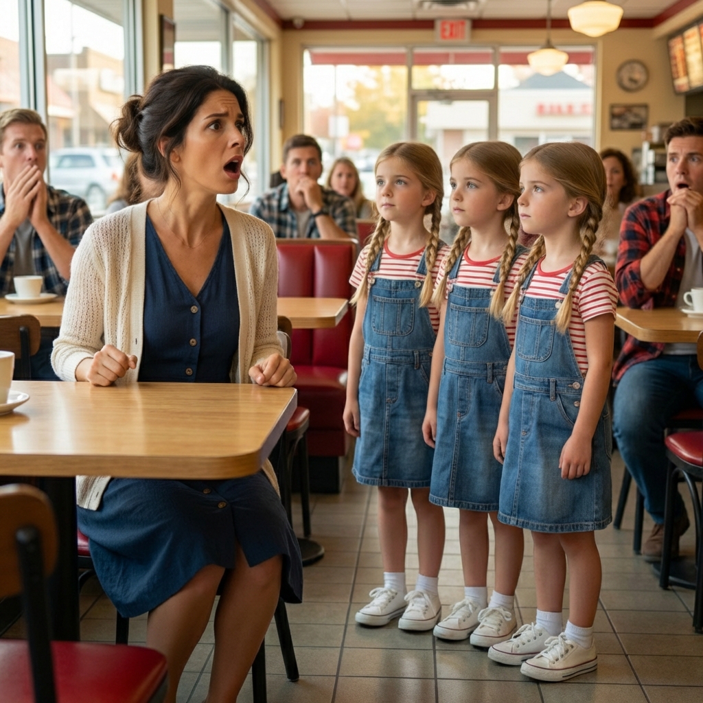 “EXCUSE ME… ARE YOU SOFIA?” Three identical little girls showed up to my blind date… and what they said next flipped my heart upside down. 😳