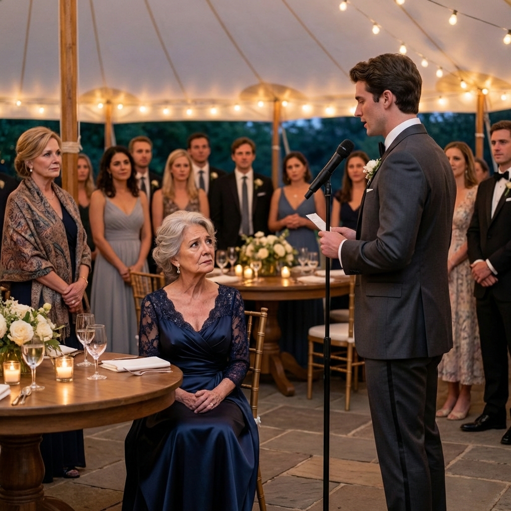 I covered $19,000 of my son’s wedding expenses. At the reception, he picked up the microphone and said, “I want to thank my real mother,” then turned and praised his mother-in-law.
