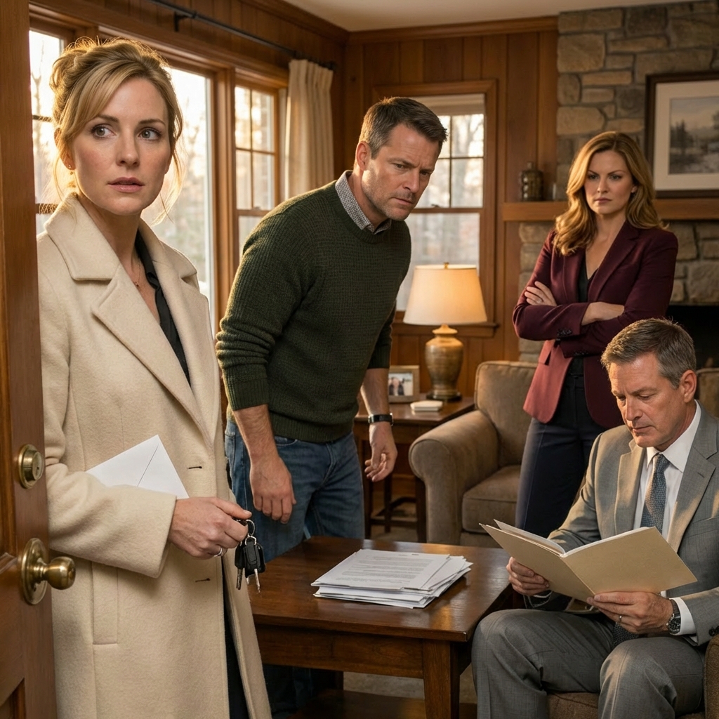 I had barely stepped in from the funeral when my husband blocked my path like I didn’t belong in my own house. He didn’t offer a hug, didn’t ask if I was okay—he just stared at me and said, voice flat as glass, “Mom left everything to me. You’ve got two days to pack.”