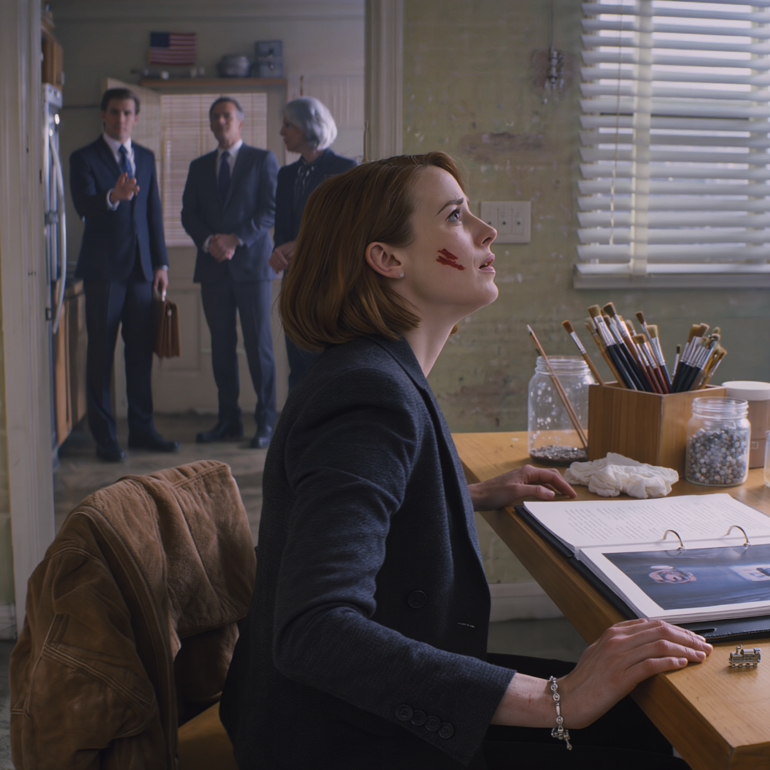 At my father’s 70th birthday party, he slapped me in front of 200 guests: “You disgrace the Whitmore name—don’t dream of a single cent from the $230 million will.” Laughter, phones raised to film like predators; I left into the snowy Chicago night. The next morning, three lawyers knocked on my door: “Ma’am, we represent your biological father—the man who’s been searching for his kidnapped daughter for 35 years.” They opened the file… and I collapsed.