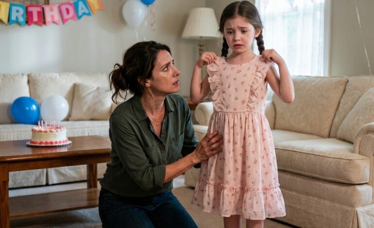 On my daughter’s eighth birthday, my parents gave her a pink dress. She looked happy—until she suddenly went still.