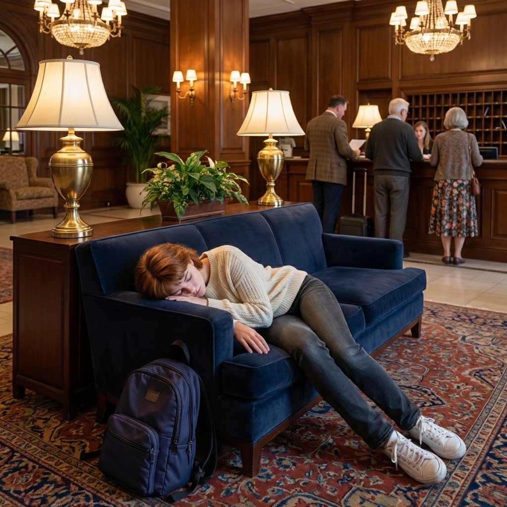 My family left me sleeping in the hotel lobby while they checked out—so I checked out of their lives with my wealth. As I woke alone, I called to close their accounts.