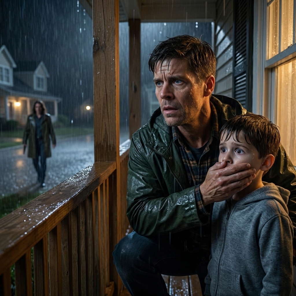 My CIA father called at 3 a.m. “Are you home?” “Yes, sleeping. What’s wrong?” “Lock every door. Turn off all lights. Take your son to the guest room. Now.” “You’re scaring me—” “Do it! Don’t let your wife know anything!” I grabbed my son and ran downstairs. Through the guest room window, I saw something horrifying…