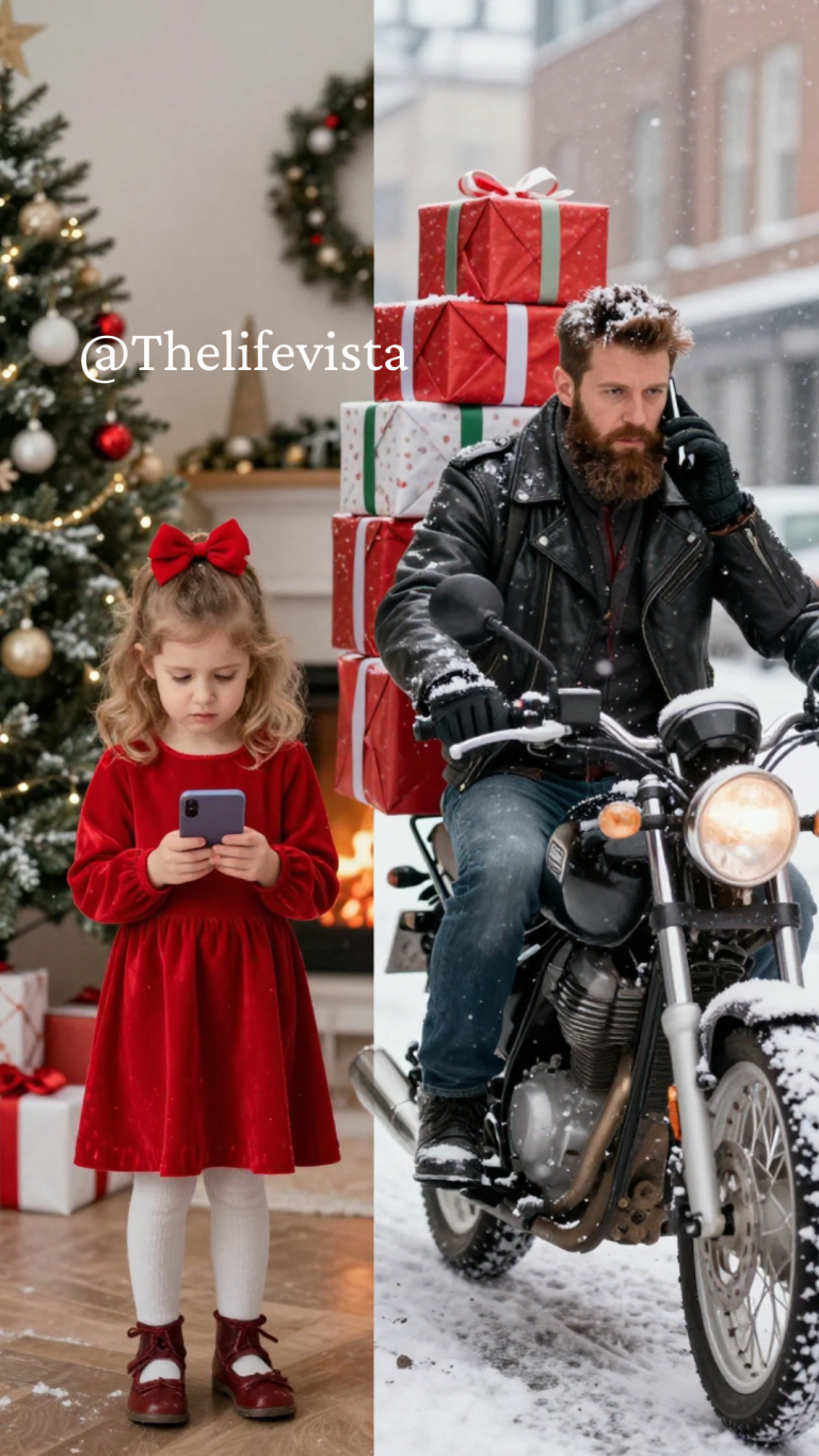 The little girl said sadly that Santa hadn’t come and she got no presents. What the Hells Angel did on Christmas Eve…