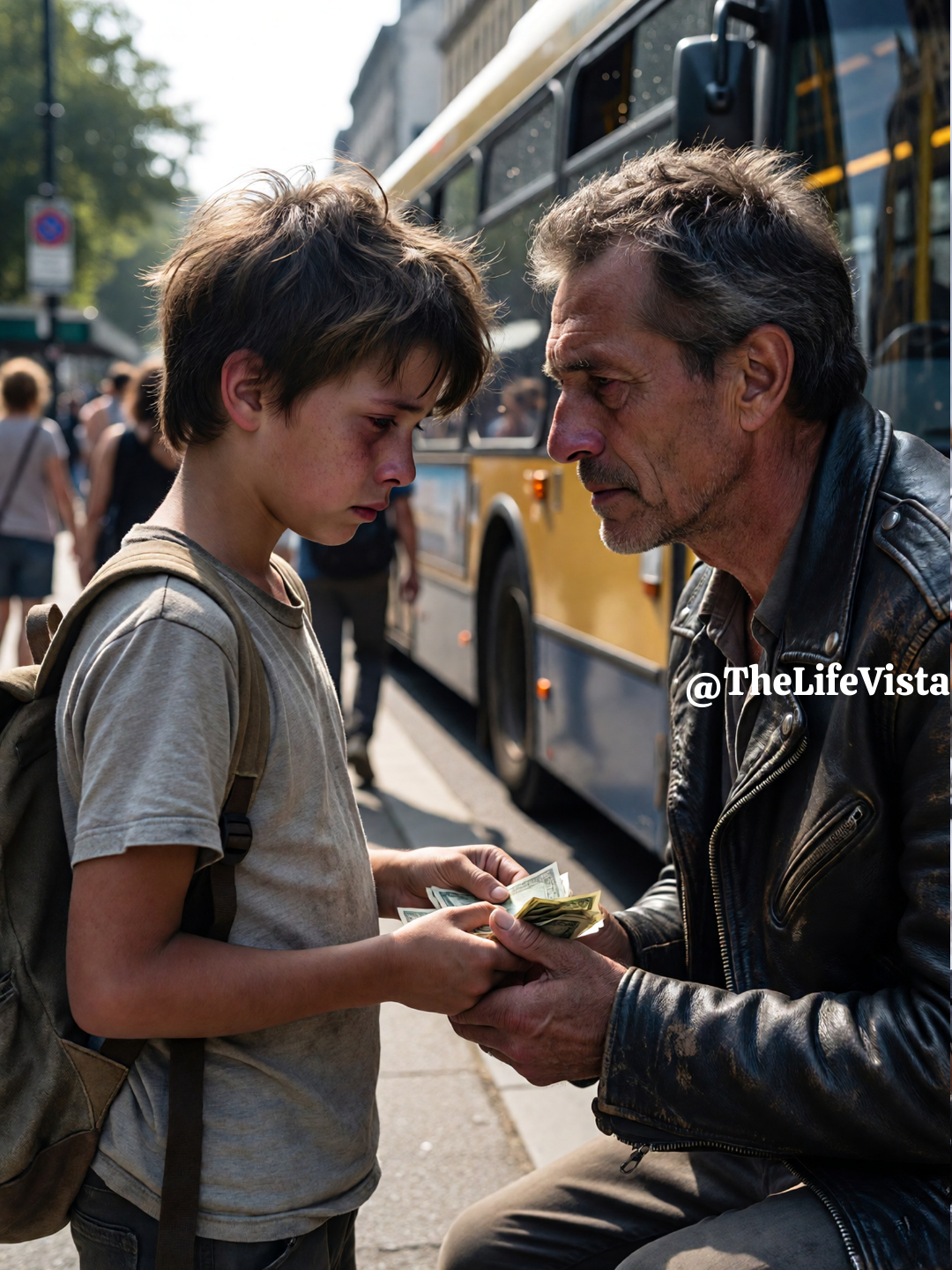 An Eight-Year-Old Boy Offered His Whole Semester of Lunch Money to Four Rough Riders at a Bus Terminal and Asked Only for One Thing in Return, and What He Unzipped from His Backpack Turned Their Pride into Tears and Sent Them Racing Across Three States Without Looking Back