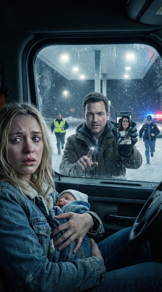 The wind sliced into me like a knife as I stumbled through the blizzard, bracing for another brutal wave of ice. Behind me, her taillights swallowed the night. “Don’t follow me!” he screamed—then left me in the snow like trash. I broke, biting back a scream as the baby came, hot tears freezing on my cheeks. “Please… not here…” I begged the empty dark. Then headlights tore through the storm. A truck slowed. A man jumped out, staring at me—then whispered, shaking, “It’s you.” And in that instant… everything changed